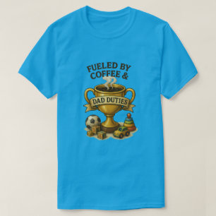 Trophy-shaped coffee mug steaming with little kid  T-Shirt