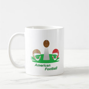 Trophy with american football helmets coffee mug
