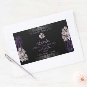 Tropic Black Product Labels Purple Hawaii Flowers