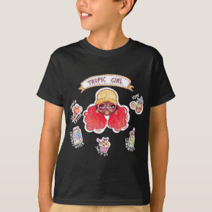 Tropic Girl With Mango Ice Cream Coconut Water Yum T-Shirt