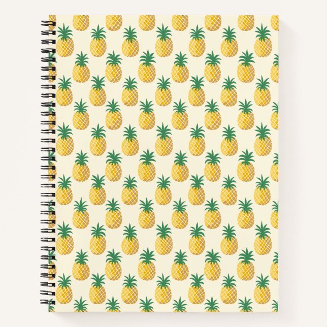 Tropic Gold Pineapple Yellow Hues Notebook (Front)