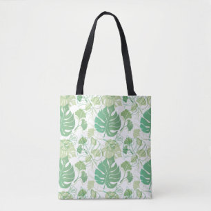 Tropic green print on Tote