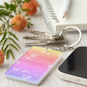 Tropic Heart Chain Glow Keychain