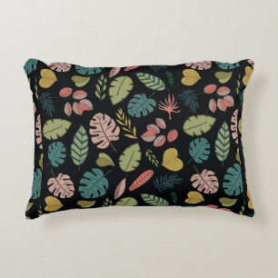 Tropic leaves seamless pattern decorative cushion