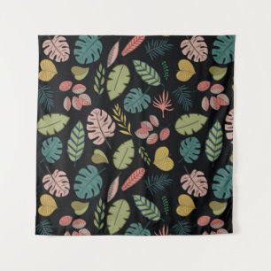 Tropic leaves seamless pattern tapestry