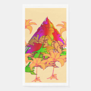 Tropic Mountain Floral Acrylic  Napkin