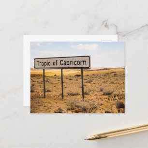 Tropic of Capricorn Desert Highway Sign Postcard