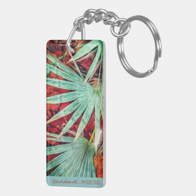 "Tropic Palm" Acrylic Keychain (Back Right)