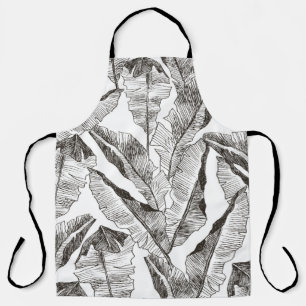 Tropic plants floral seamless jungle pattern. Prin Apron
