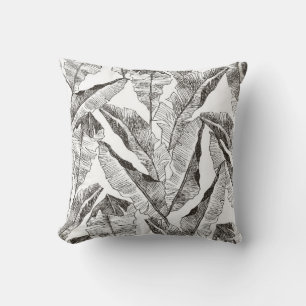Tropic plants floral seamless jungle pattern. Prin Cushion