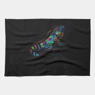 Tropic Reptile Zoo Keeper Gift Idea Iguana Premium Tea Towel