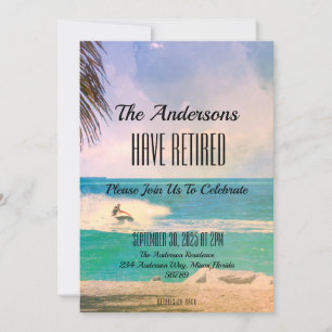 Tropic Retirement Event Party Couple's Celebrate Invitation