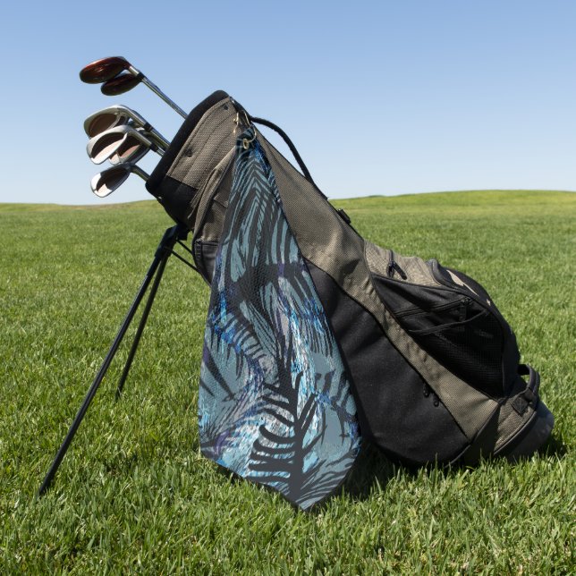 Tropic Safari-Blue Golf Towel (Green)