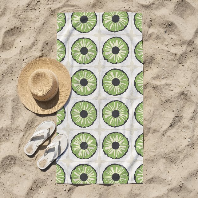 Tropic Slice Leafy Green Beach Towel (Creator Uploaded)