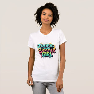 Tropic Soul Summer Girl Graffiti T-Shirt