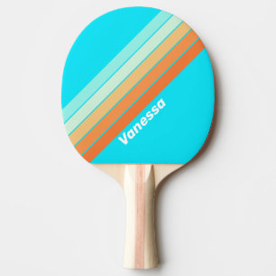 Tropic Splash Striped with Name Ping Pong Paddle