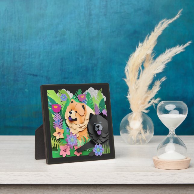 TROPIC TANGO red black chow  Plaque (Insitu)