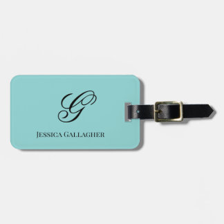 Tropic Turquoise Monogram Luggage Tags