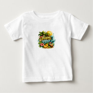 Tropic Vibes Tropical Paradise Design Baby T-Shirt