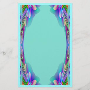 Tropical Abstract Aqua Stationery