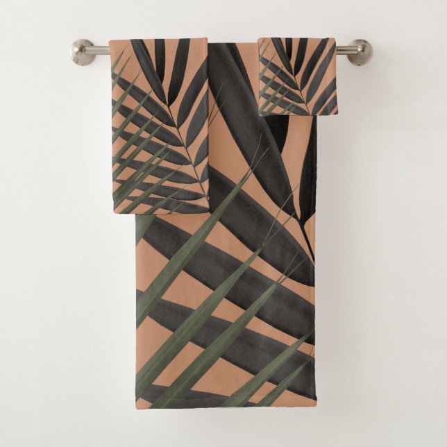 Tropical Abstract Palm Oasis #1 #tropical #decor  Bath Towel Set (Insitu)