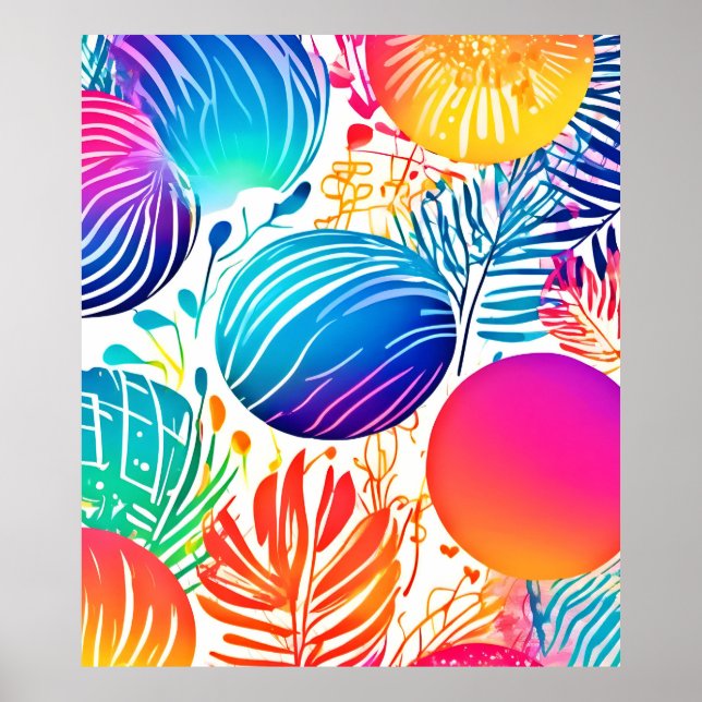  Tropical Abstract Paradise Poster (Front)