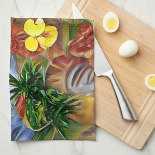 Tropical Abstract  Tea Towel