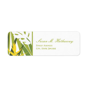 Tropical Address Label - Green and Yellow