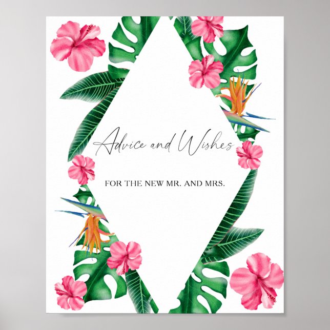 Tropical - Advice and Wishes for Newlyweds Poster (Front)