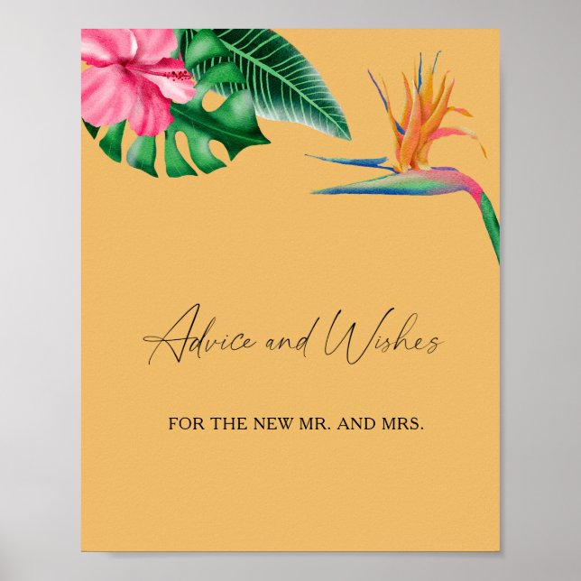 Tropical - Advice and Wishes for Newlyweds Poster (Front)