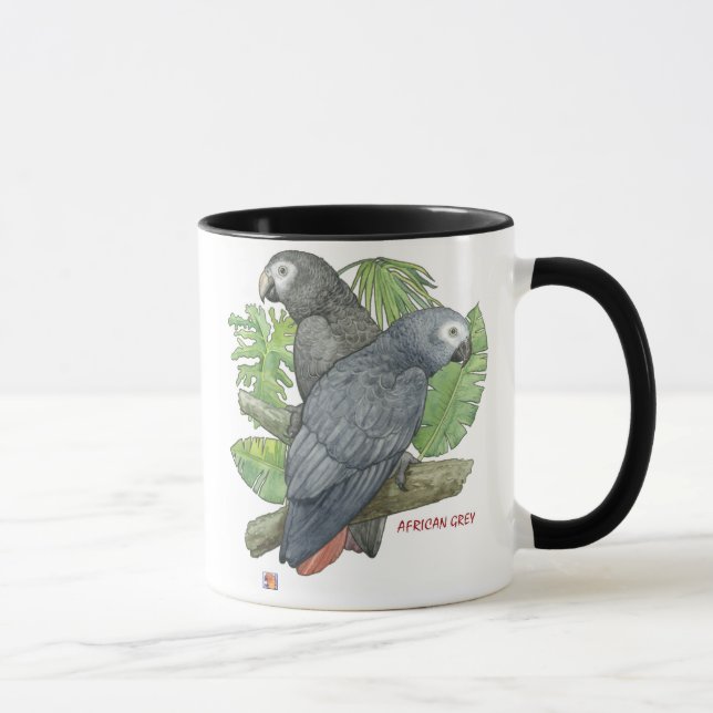 Tropical African Greys Mug (Right)