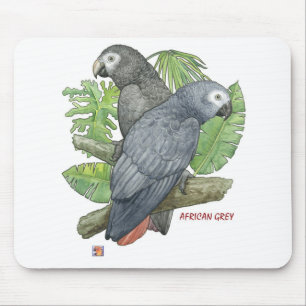 Tropical African GreysMouse Pad Mouse Mat