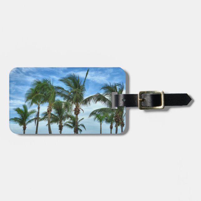 Tropical Afternoon Personalised Luggage Tag (Front Horizontal)