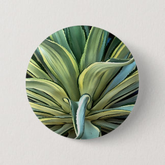 Tropical Agave Realism Art 6 Cm Round Badge