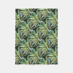 Tropical Agave Realism Art Fleece Blanket