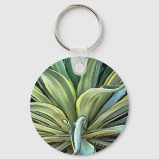 Tropical Agave Realism Art Key Ring