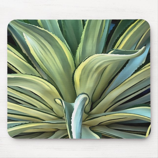 Tropical Agave Realism Art Mouse Mat (Front)
