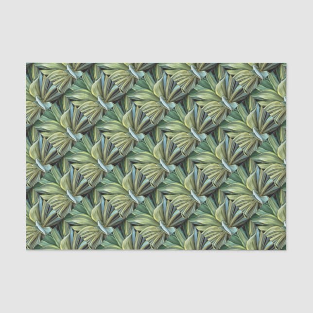 Tropical Agave Realism Art Tissue Paper (Front)