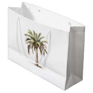 Tropical Aloha Beach Coconuts Palm Trees Wedding Large Gift Bag