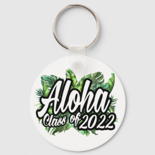 Tropical Aloha Class of 2022 Hawaiian Luau Favour  Key Ring