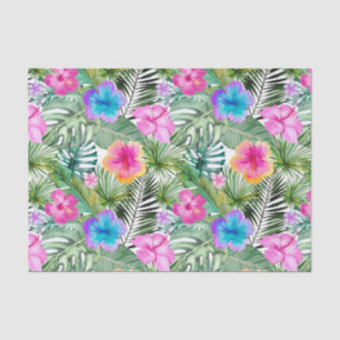 Tropical Aloha Exotic Jungle Flowers Tissue Paper