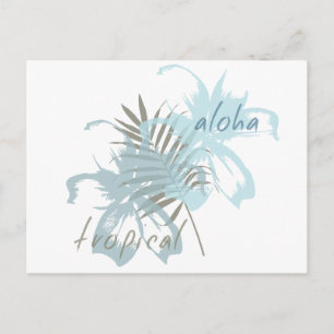 Tropical Aloha Flowers Postcard