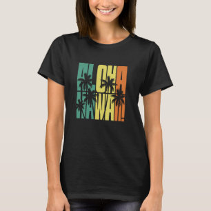 Tropical Aloha Hawaii Sunset Palm Trees T-Shirt