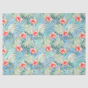 Tropical Aloha Hibiscus Floral Tissue Paper