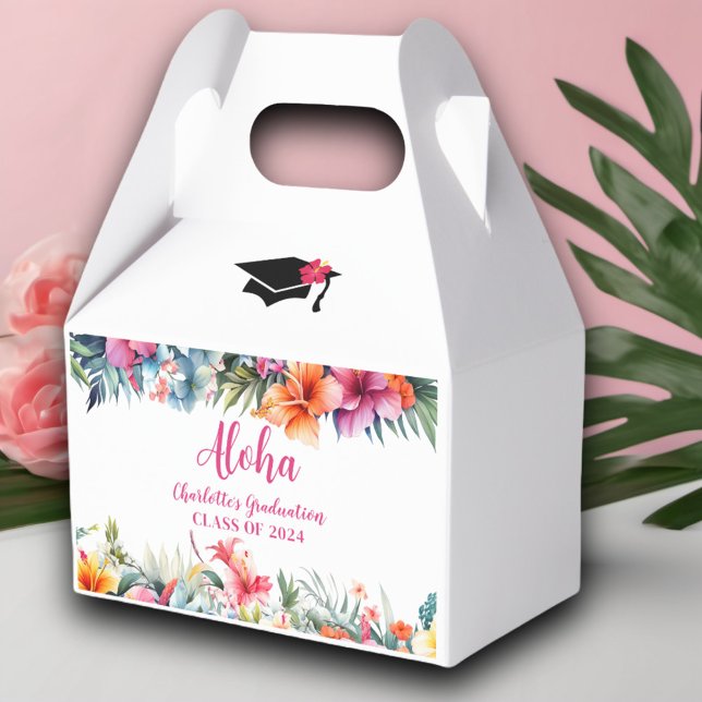 Tropical Aloha Luau Graduation 2024 Favour Box (Creator Uploaded)