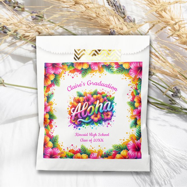 Tropical Aloha Luau Graduation Party Favour Bags (Creator Uploaded)