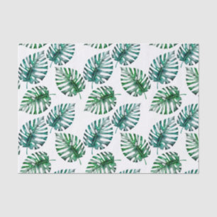 Tropical Aloha Monstera Leaves Pattern Tissue Paper