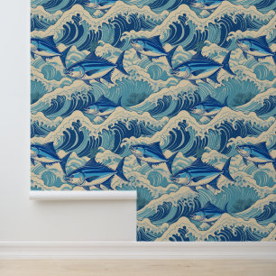 Tropical aloha print wallpaper