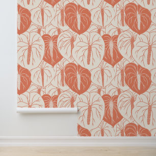 Tropical aloha print wallpaper