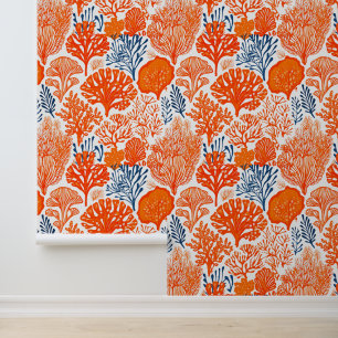 Tropical aloha print wallpaper